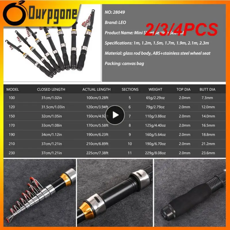 2/3/4PCS Multiple Specifications Professional Telescopic Fishing Rod Long-distance Casting And Luya Fishing Portable And Durable 
2/3/4PCS Multiple Specifications Professional Telescopic Fishing Rod Long-distance Casting And Luya Fishing Portable And Durable