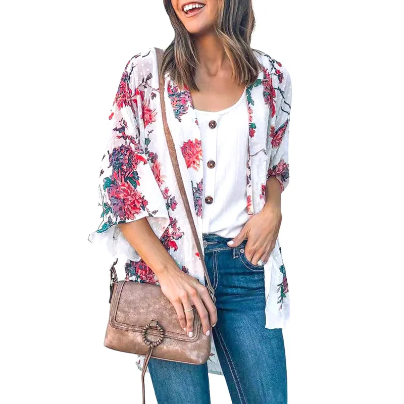 Multicolors Women Chiffon Floral Tshirt Cardigan Loose Half Sleeve Shawl Capes Boho Bohemia Print Cover Up Blouse Plus Size 2023
Multicolors Women Chiffon Floral Tshirt Cardigan Loose Half Sleeve Shawl Capes Boho Bohemia Print Cover Up Blouse Plus Size 2023