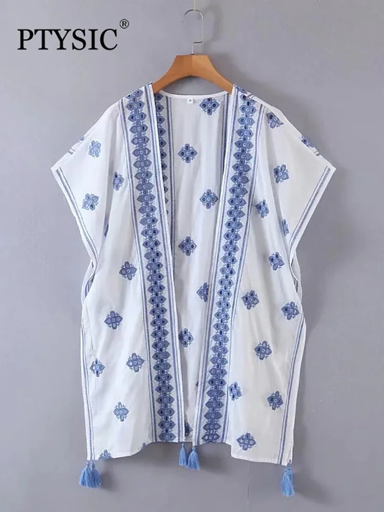 PTYSIC Women Stylish With Cardigan Embroidery Tees 2022 Summer New Tassel Short Sleeve Loose Sweet Female Tops Mujur
PTYSIC Women Stylish With Cardigan Embroidery Tees 2022 Summer New Tassel Short Sleeve Loose Sweet Female Tops Mujur