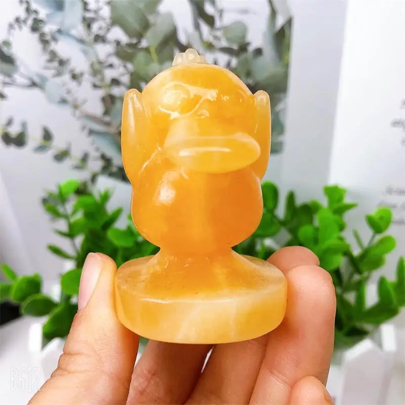 5.6CM Natural Yellow Calcite Cartoon Duck Crystal Animal Beautiful Gemstone Crafts For Fengshui Home Decoration Collection 1pcs
5.6CM Natural Yellow Calcite Cartoon Duck Crystal Animal Beautiful Gemstone Crafts For Fengshui Home Decoration Collection 1pcs