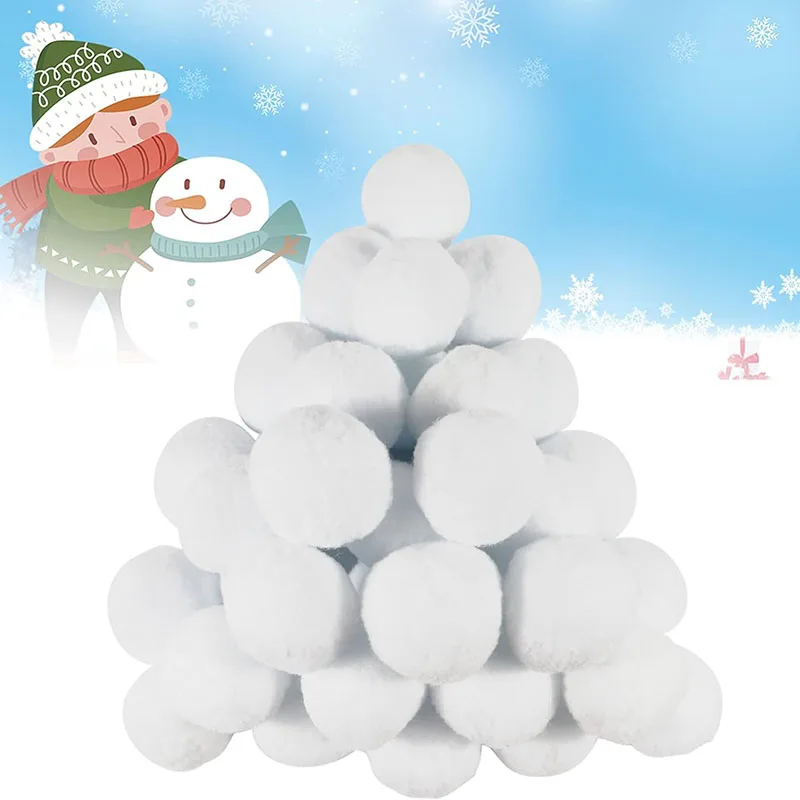 

50 упаковок, снежные игрушечные шарики для детей в помещении, искусственный снег, искусственный снег, набор снежных боевых мячей, мягкие снежные поддельные шарики