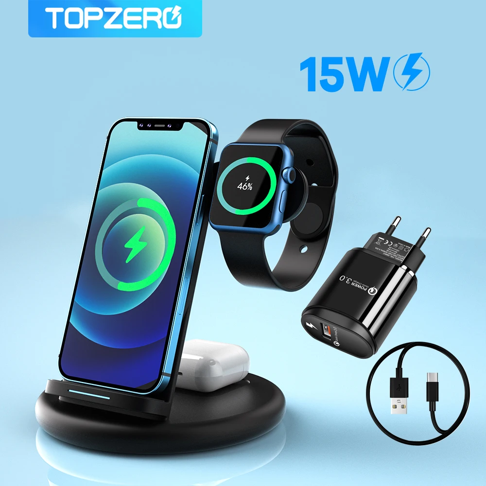 15W 3 in 1 Magnetic Wireless Charger Stand For IPhone 12 11 Pro Apple Watch Qi Fast Charging Dock Station For Airpods Pro iWatch
15W 3 in 1 Magnetic Wireless Charger Stand For IPhone 12 11 Pro Apple Watch Qi Fast Charging Dock Station For Airpods Pro iWatch