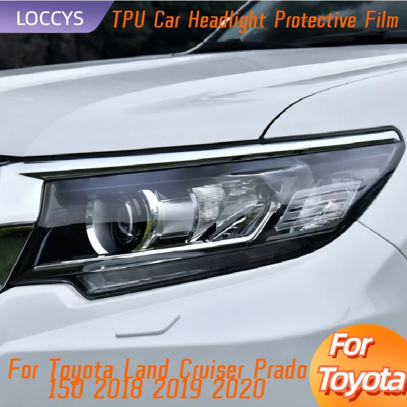

Защитная Тонировочная пленка для автомобильных фар Toyota Land Cruiser Prado 150 2018 2019 2020, Дымчатая черная прозрачная наклейка из ТПУ