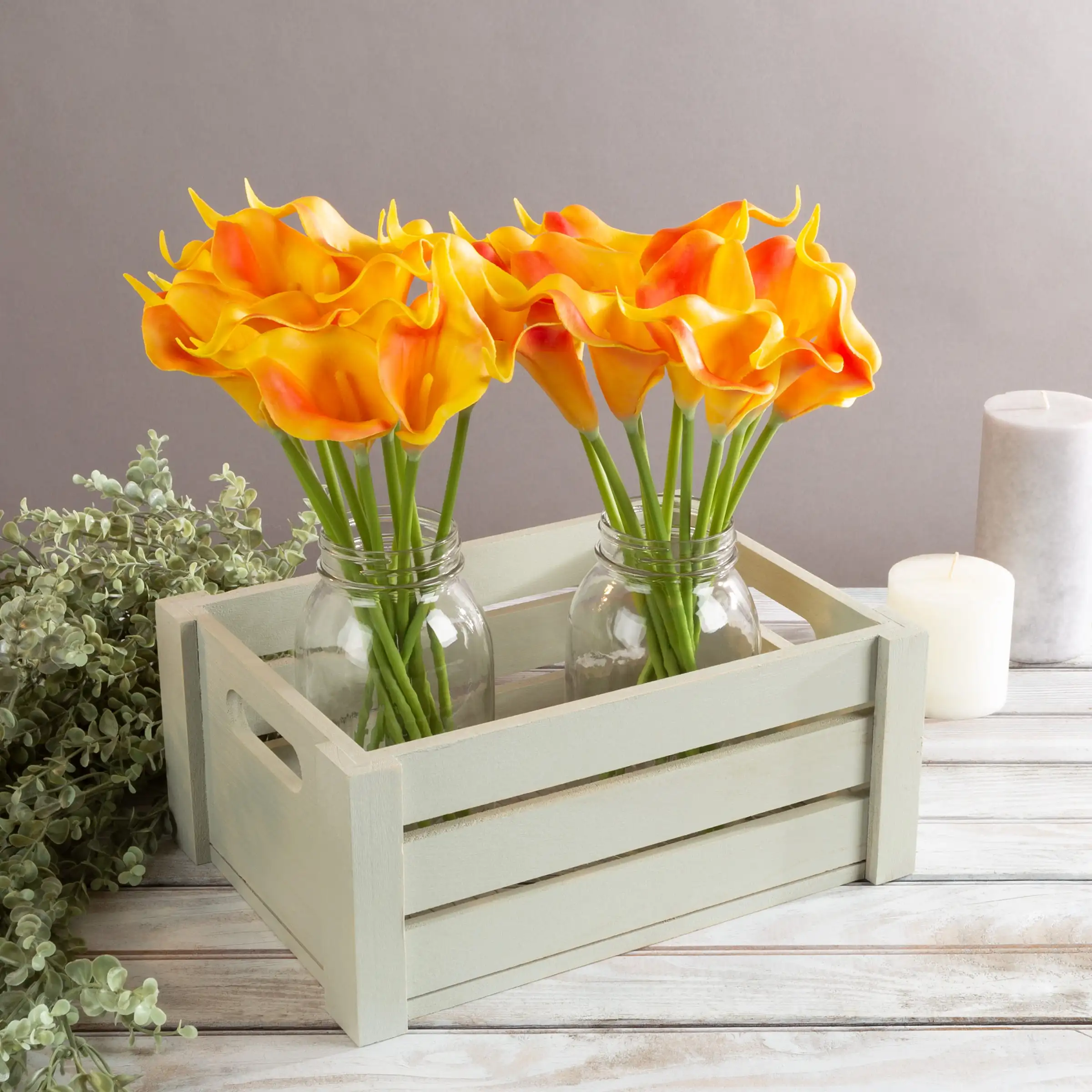 Artificial Calla-Lily with Stems - Real Touch Fake Flowers for Home Decor, Wedding, Bridal/Baby Shower, More- 24 Pc Set (Sunset
Artificial Calla-Lily with Stems - Real Touch Fake Flowers for Home Decor, Wedding, Bridal/Baby Shower, More- 24 Pc Set (Sunset