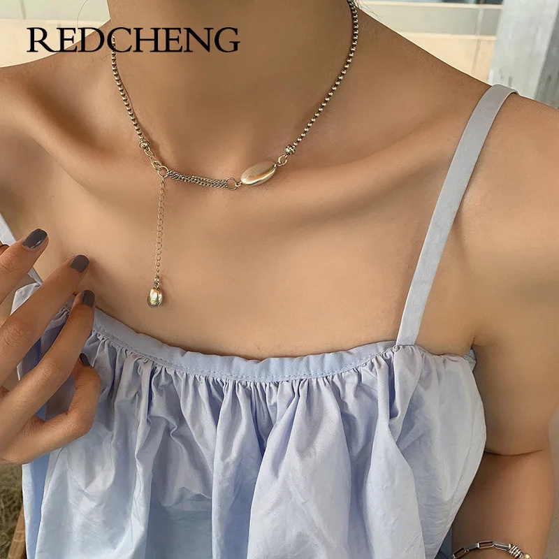 REDCHENG 925 Sterling Silver Oval Stone Necklace Pendant for Women Vintage Charming Geometric Clavicle Chain Party Jewelry Gift
REDCHENG 925 Sterling Silver Oval Stone Necklace Pendant for Women Vintage Charming Geometric Clavicle Chain Party Jewelry Gift