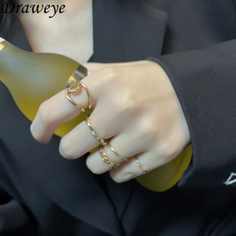 Draweye Rings Sets for Women Metal Hollow Out Geometric Simple Jewelry Forefinger Adjustable Cool Ins Fashion Anillos Mujer
Draweye Rings Sets for Women Metal Hollow Out Geometric Simple Jewelry Forefinger Adjustable Cool Ins Fashion Anillos Mujer