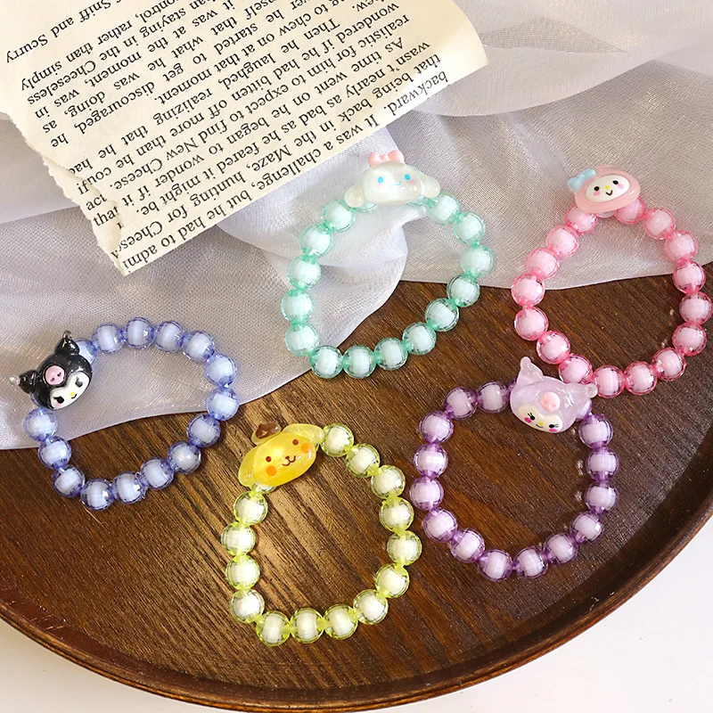 Kawaii Cinnamoroll Kuromi Anime Sanrio Dazzle Crystal Hair Rope Bracelet Cute Cartoon My Melody Student Decoration Girls Gifts
Kawaii Cinnamoroll Kuromi Anime Sanrio Dazzle Crystal Hair Rope Bracelet Cute Cartoon My Melody Student Decoration Girls Gifts