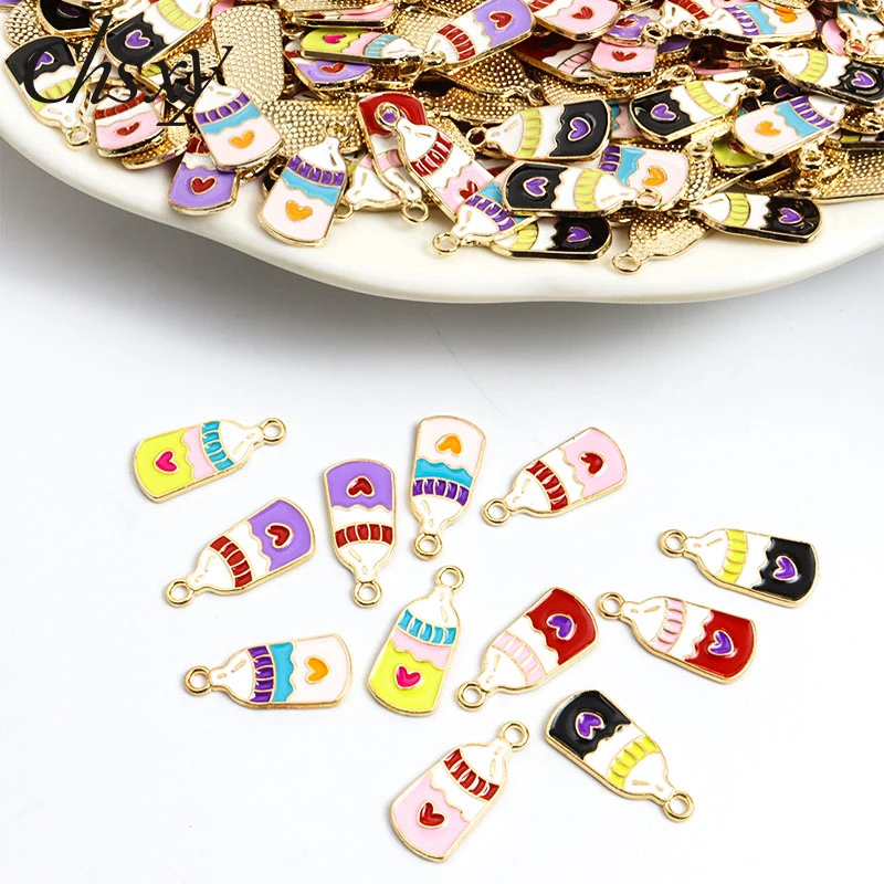 10pcs Baby Milk Bottle Charms Enamel Pendant Diy Jewelry Making Accessorie Handmade Finding Bracelet Earring Keychain Cute Charm
10pcs Baby Milk Bottle Charms Enamel Pendant Diy Jewelry Making Accessorie Handmade Finding Bracelet Earring Keychain Cute Charm