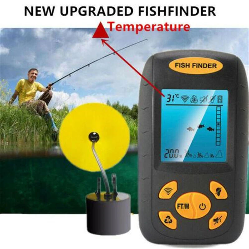 2ft - 328ft Echo Portable Fishing Finder Waterproof Fish Finder LCD Monitor Sonar Sounder Alarm Fishfinder for Lake Sea Fishing
2ft - 328ft Echo Portable Fishing Finder Waterproof Fish Finder LCD Monitor Sonar Sounder Alarm Fishfinder for Lake Sea Fishing