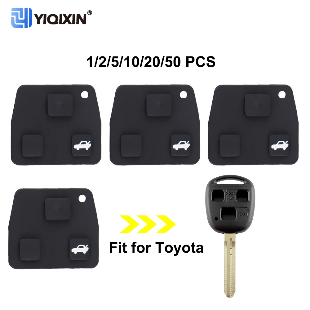 YIQIXIN 1/5/10/50 PCS 3 Buttons Silicon Rubber Car Key Repair Pad For Toyota Avensis Corolla Camry Yaris Prado Carina Lexus Rav4
YIQIXIN 1/5/10/50 PCS 3 Buttons Silicon Rubber Car Key Repair Pad For Toyota Avensis Corolla Camry Yaris Prado Carina Lexus Rav4