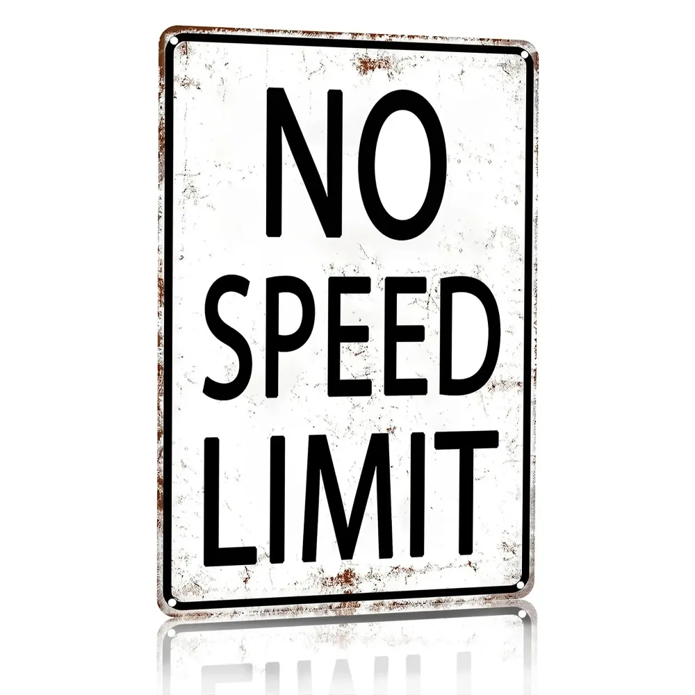 Винтажная металлическая табличка "Без ограничения скорости" CIFBUY
Винтажная металлическая табличка "Без ограничения скорости" CIFBUY