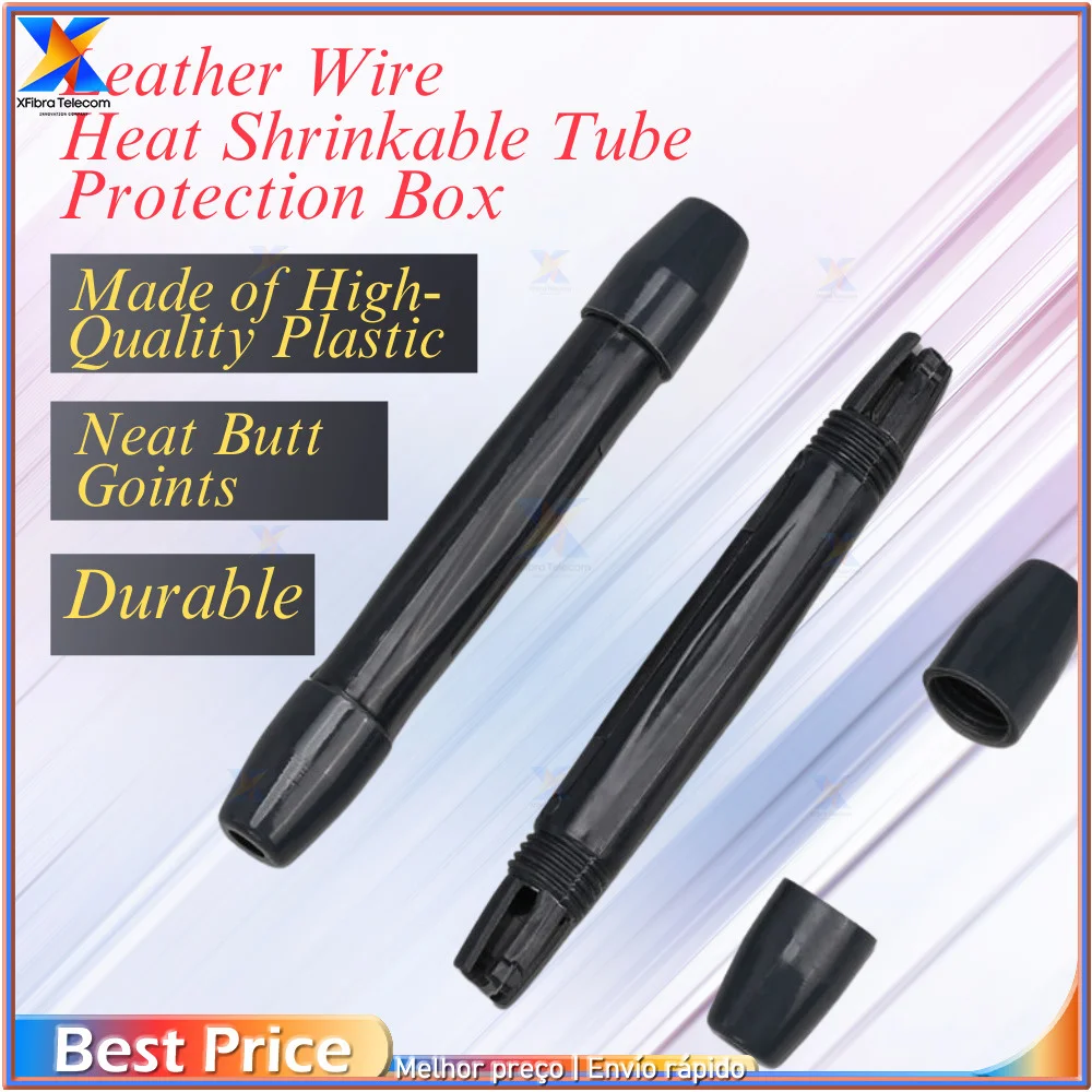 

150pcs Optical fiber Protection box Drop cable protection box small round tube heat shrink tubing to protect fiber splice tray