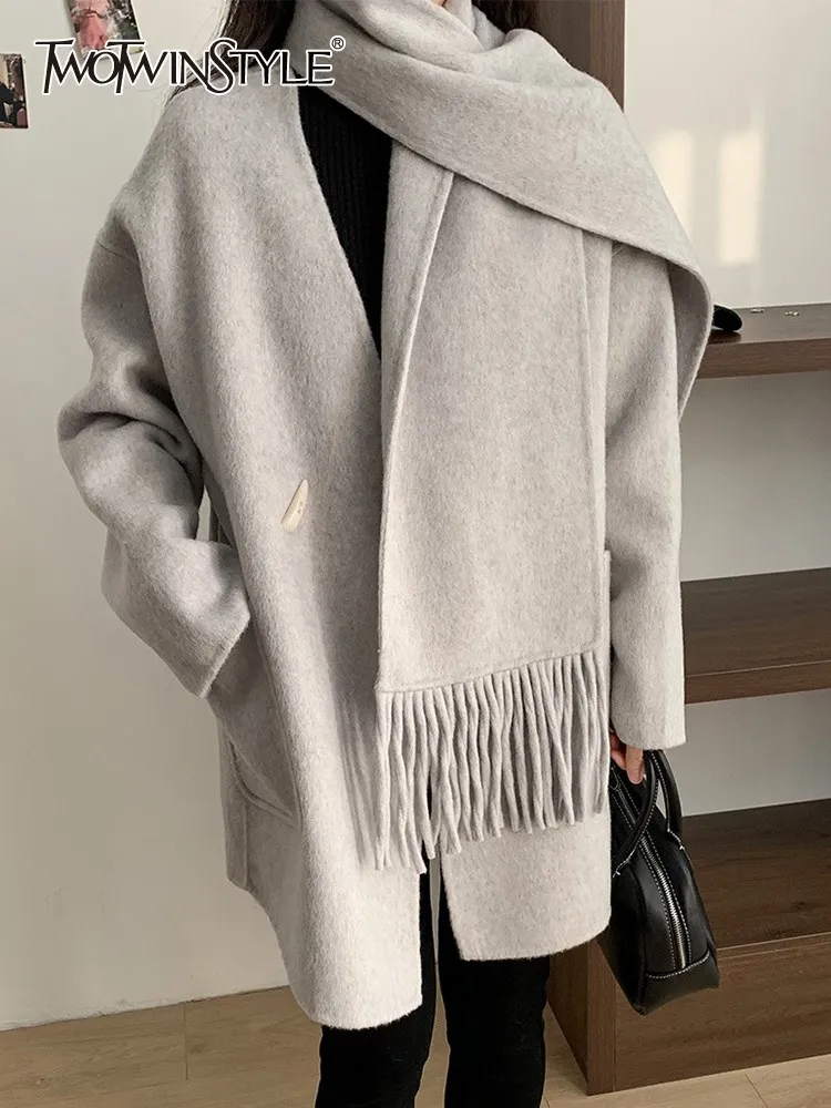 Женская куртка с кисточками TWOTWINSTYLE, черная Минималистичная куртка с V-образным вырезом, длинными рукавами и карманами на лето 2019
Женская куртка с кисточками TWOTWINSTYLE, черная Минималистичная куртка с V-образным вырезом, длинными рукавами и карманами на лето 2019