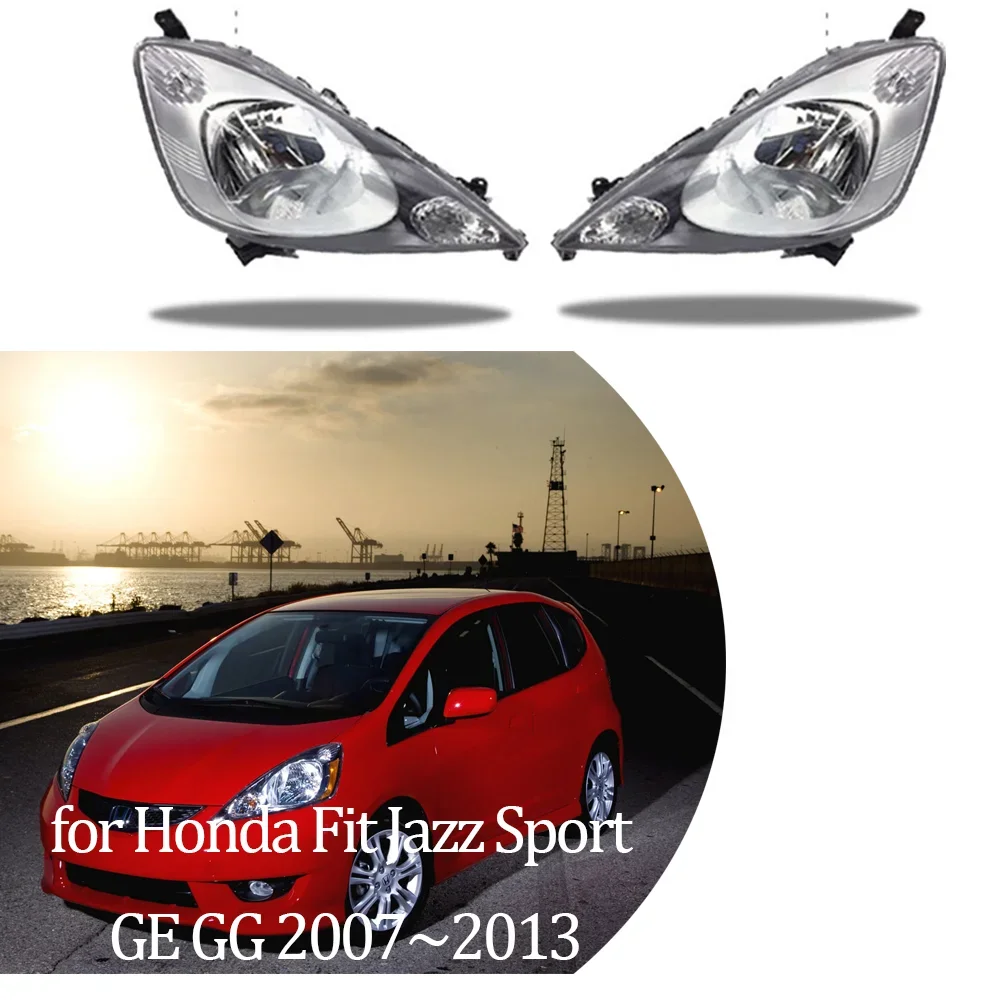 

Автомобильные фары в сборе для Honda Fit Jazz Sport RS GE GG 2007 ~ 2013, 2008 2009 2010 2011 2012 противотуманные фары, галогенные угловые боковые лампы, аксессуары