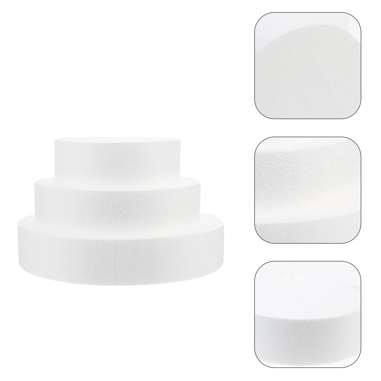 3 Pcs Cake Embryo Model Dummy White Set Polystyrene Shapes Round Stands Molds Dummies
3 Pcs Cake Embryo Model Dummy White Set Polystyrene Shapes Round Stands Molds Dummies