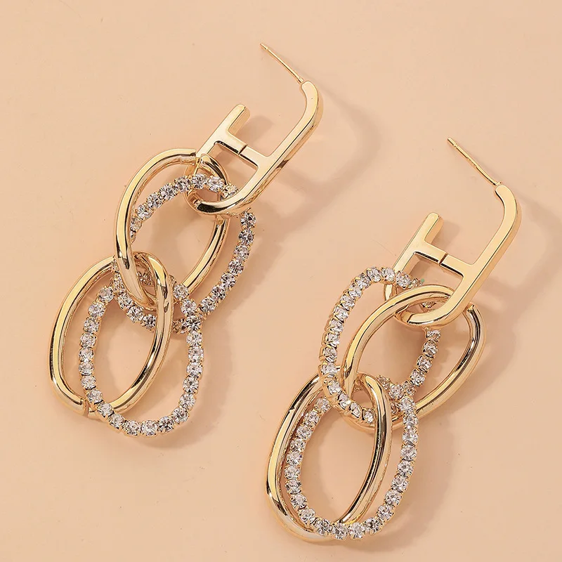 925 Silver Needle Multi Storey Women Earrings Geometry Circle Rhinestone Inlay Elegant Fashionable Trend Upscale luxury Jewelry
925 Silver Needle Multi Storey Women Earrings Geometry Circle Rhinestone Inlay Elegant Fashionable Trend Upscale luxury Jewelry