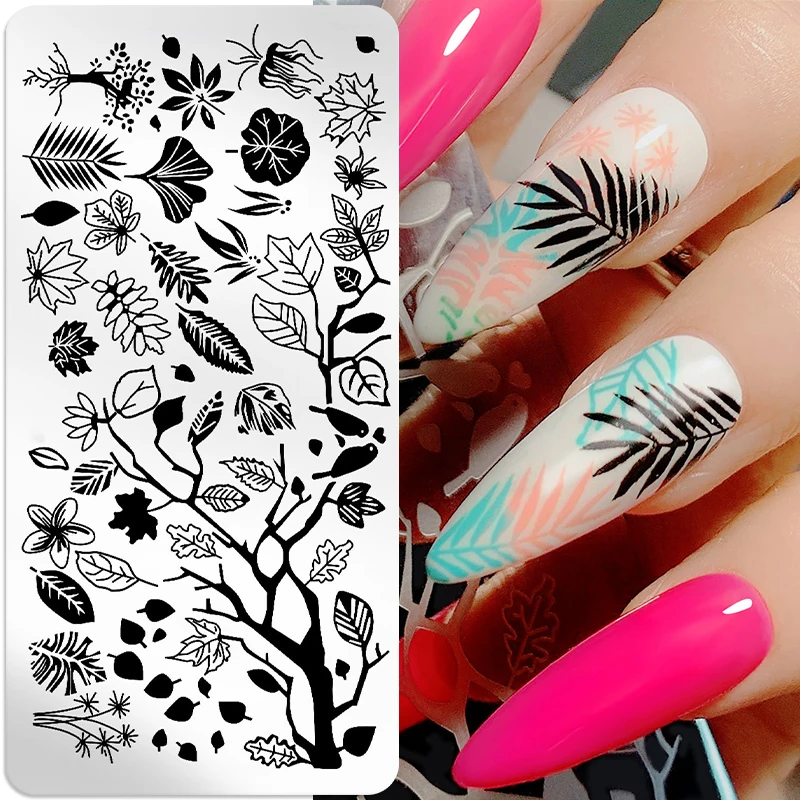 

1PC 12*6cm Geometry Nail Stamping Plates Lines Flower Animal Fruits Theme Template Plate Mold Nail Art Stencil Tools