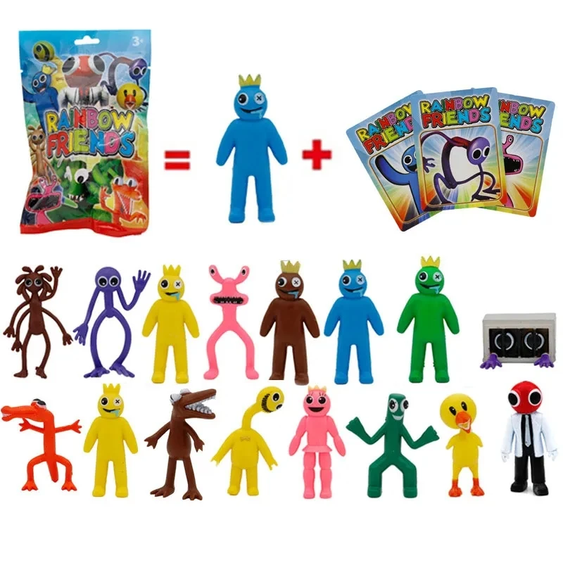 Random 1 pack game Rainbow Friends PVC model+3 cards Purple blue pink monster Rainbow Friends blind toy children's gift
Random 1 pack game Rainbow Friends PVC model+3 cards Purple blue pink monster Rainbow Friends blind toy children's gift