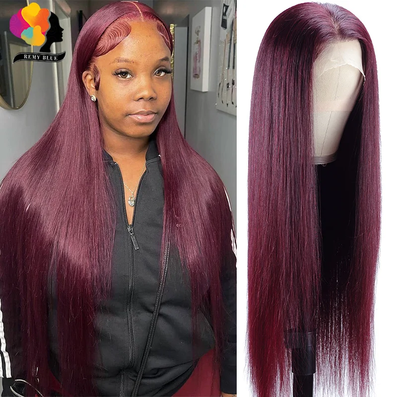 Burgundy Colored 13x4 Lace Frontal Wig Human Hair Straight Lace Front Human Hair Wigs Brazilian Transparent Lace Wigs For Women
Burgundy Colored 13x4 Lace Frontal Wig Human Hair Straight Lace Front Human Hair Wigs Brazilian Transparent Lace Wigs For Women