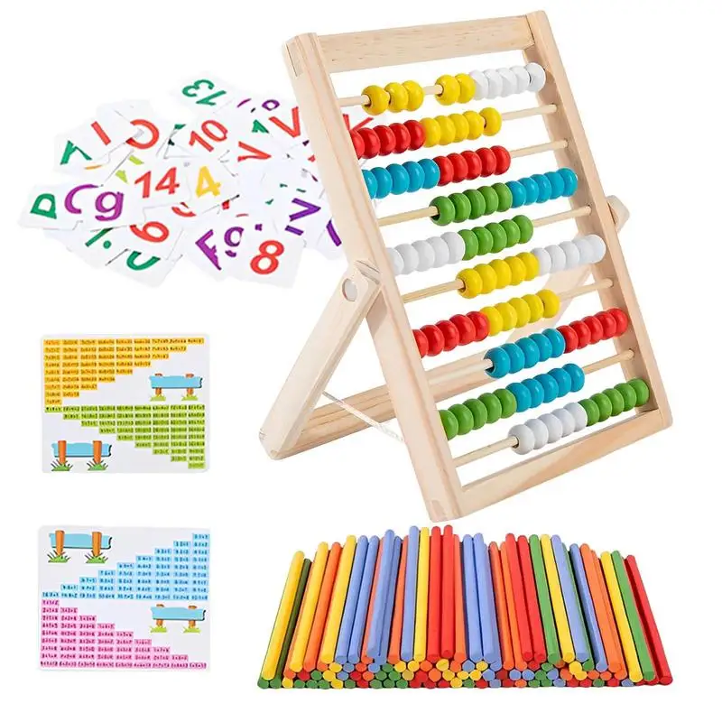 Wooden Abacus Counting Toy With Multi Color Beads Counting Sticks Number Alphabet Cards Early Education Montessori Toys For Kids
Wooden Abacus Counting Toy With Multi Color Beads Counting Sticks Number Alphabet Cards Early Education Montessori Toys For Kids
