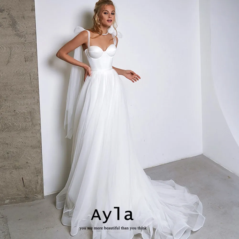 Simple Modern Ivory Wedding Dresses Very Fluffy Vestidos De Novia Sweep Train Beach Bridal Gowns Vestidos De Boda Bride Robe
Simple Modern Ivory Wedding Dresses Very Fluffy Vestidos De Novia Sweep Train Beach Bridal Gowns Vestidos De Boda Bride Robe