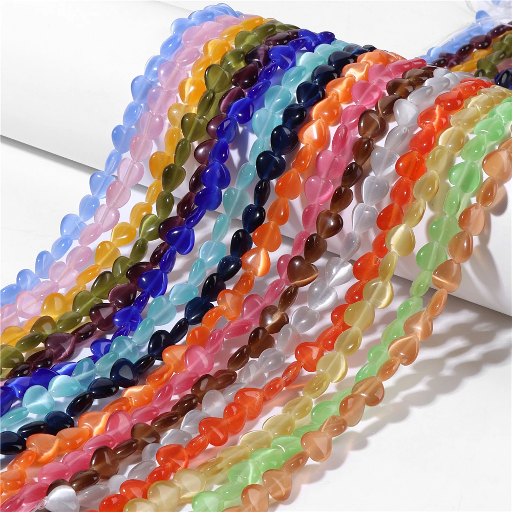 Wholesale 8mm Cat Eye Beads Love Heart Shape Stone Bead Smooth Color Cat Eye Loose Spacer Beads for Jewelry Making Accessories
Wholesale 8mm Cat Eye Beads Love Heart Shape Stone Bead Smooth Color Cat Eye Loose Spacer Beads for Jewelry Making Accessories