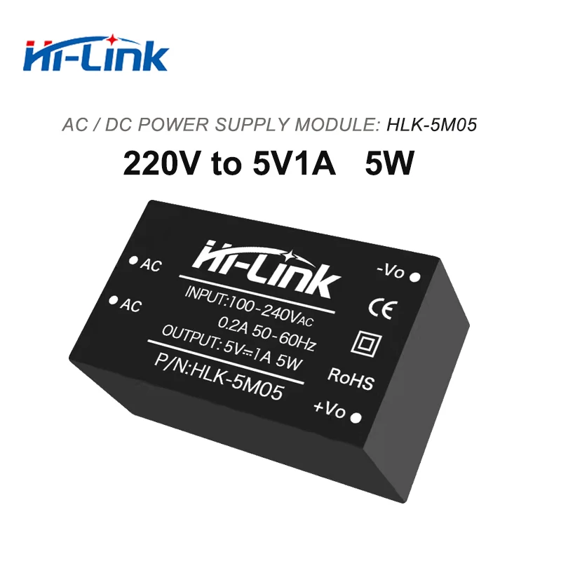Free Shipping Original HLK-5M05 AC-DC 220V to 5V 5W Isolated Power Supply Module Intelligent Household Switch
Free Shipping Original HLK-5M05 AC-DC 220V to 5V 5W Isolated Power Supply Module Intelligent Household Switch
