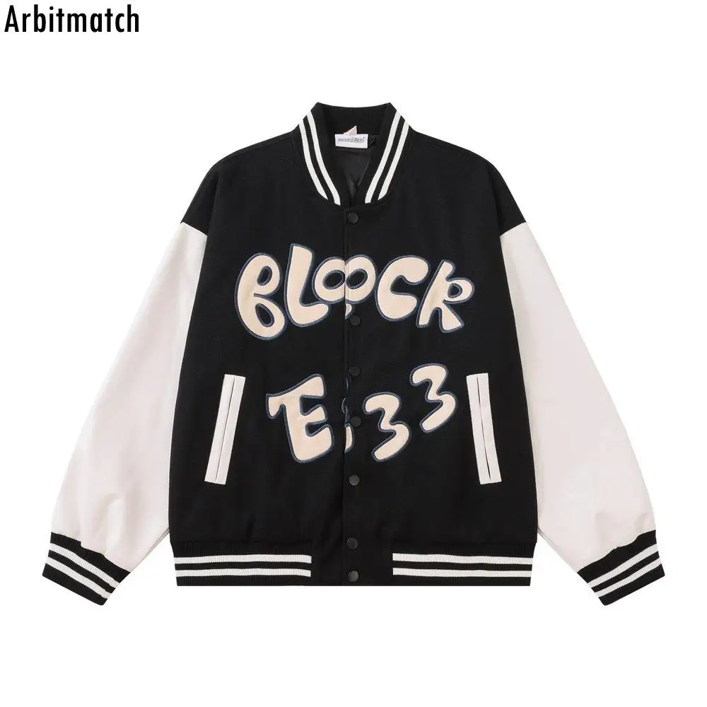 Men Hip Hop Patchwork Jacket Coat Star Letter Embroidery Bomber Jacket Gothic Varsity Jacket Streetwear Men Baseball Coat 3301
Men Hip Hop Patchwork Jacket Coat Star Letter Embroidery Bomber Jacket Gothic Varsity Jacket Streetwear Men Baseball Coat 3301