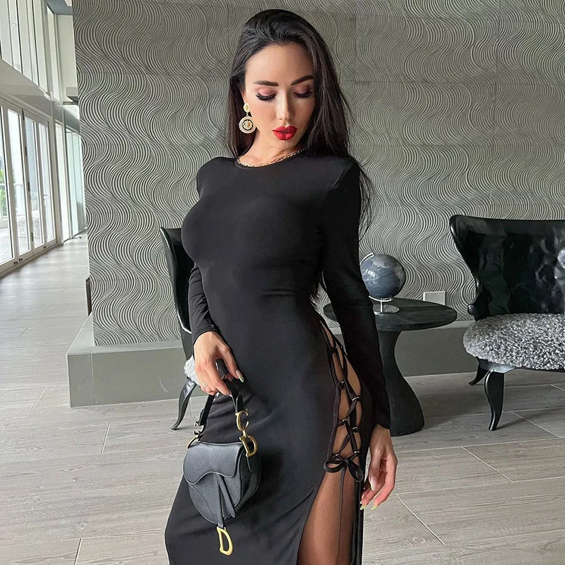 2022 Autumn Season Explosive New Fashion Beveled Slit Lace-Up Long-Sleeved Dress Wholesale Foreign Trade Women
2022 Autumn Season Explosive New Fashion Beveled Slit Lace-Up Long-Sleeved Dress Wholesale Foreign Trade Women