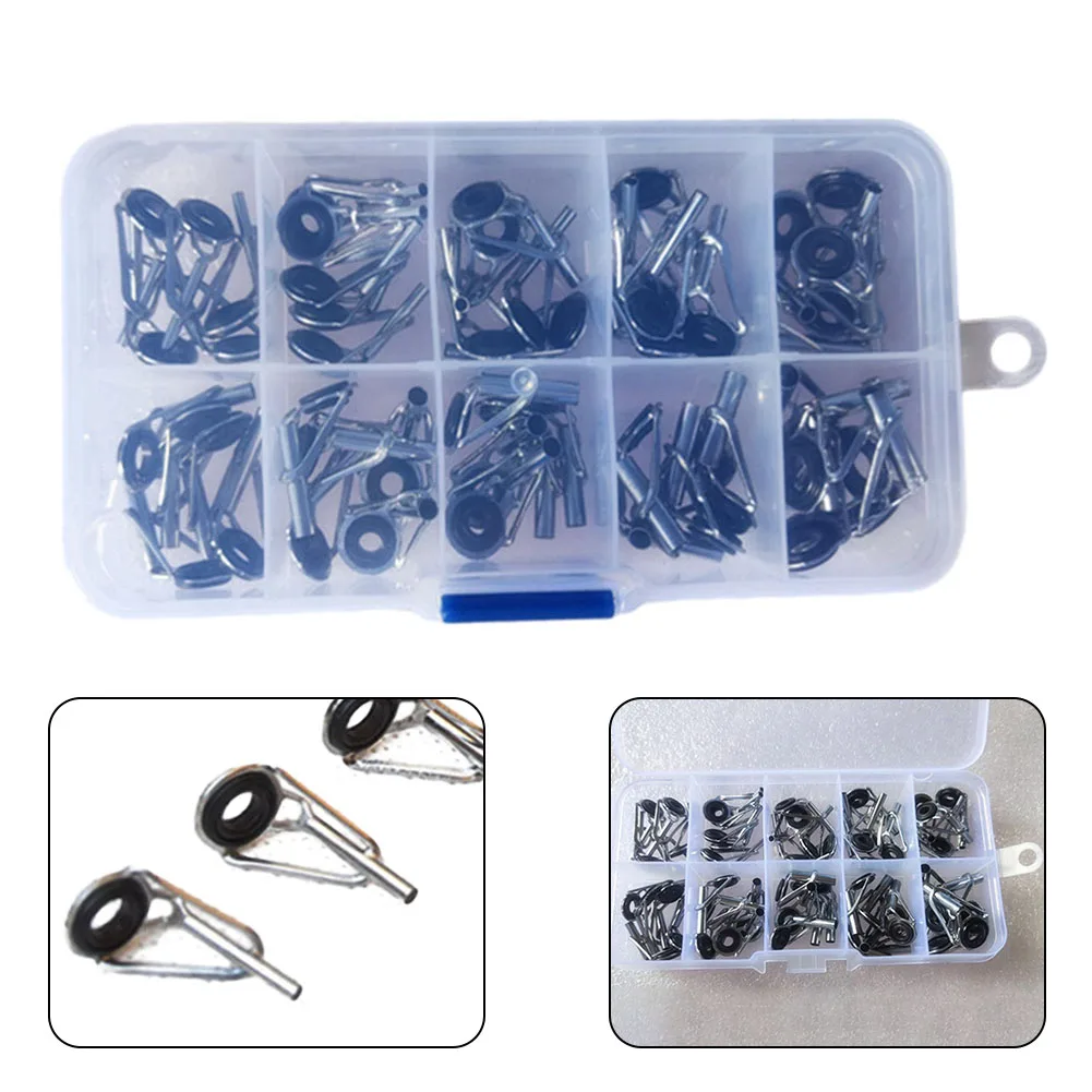 50pcs Fishing Rod Guide Tip Repair Kit Set Rod Building Guide Stainless Steel Ceramic Ring Saltwater Freshwater Fishing Box
50pcs Fishing Rod Guide Tip Repair Kit Set Rod Building Guide Stainless Steel Ceramic Ring Saltwater Freshwater Fishing Box