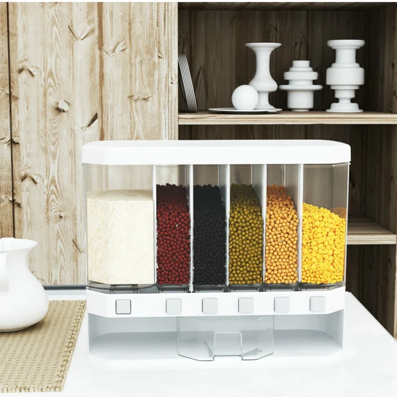 Sealed Rice Storage Box Cereal Grain Container Wall Mount Dry Food Dispenser Grain Storage Jar Kitchen Storage Organizer
Sealed Rice Storage Box Cereal Grain Container Wall Mount Dry Food Dispenser Grain Storage Jar Kitchen Storage Organizer