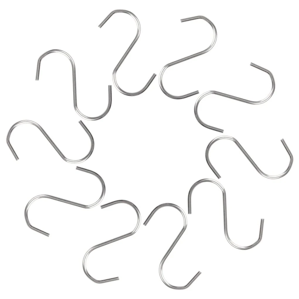 10Pcs Stainless Steel S-hooks Pot Pan Storage Hanging Hanger Household Wardrobe Kitchen Pot Hook Hanging Storage Hook
10Pcs Stainless Steel S-hooks Pot Pan Storage Hanging Hanger Household Wardrobe Kitchen Pot Hook Hanging Storage Hook