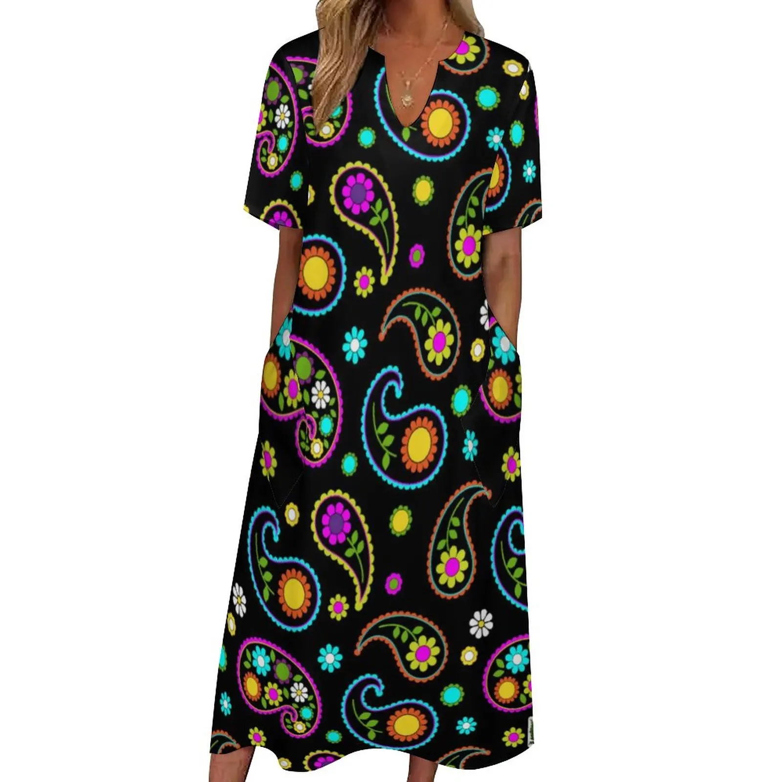 Paisley Print Dress Summer Colorful Floral Aesthetic Boho Beach Long Dresses Female Graphic Elegant Maxi Dress 3XL 4XL 5XL
Paisley Print Dress Summer Colorful Floral Aesthetic Boho Beach Long Dresses Female Graphic Elegant Maxi Dress 3XL 4XL 5XL