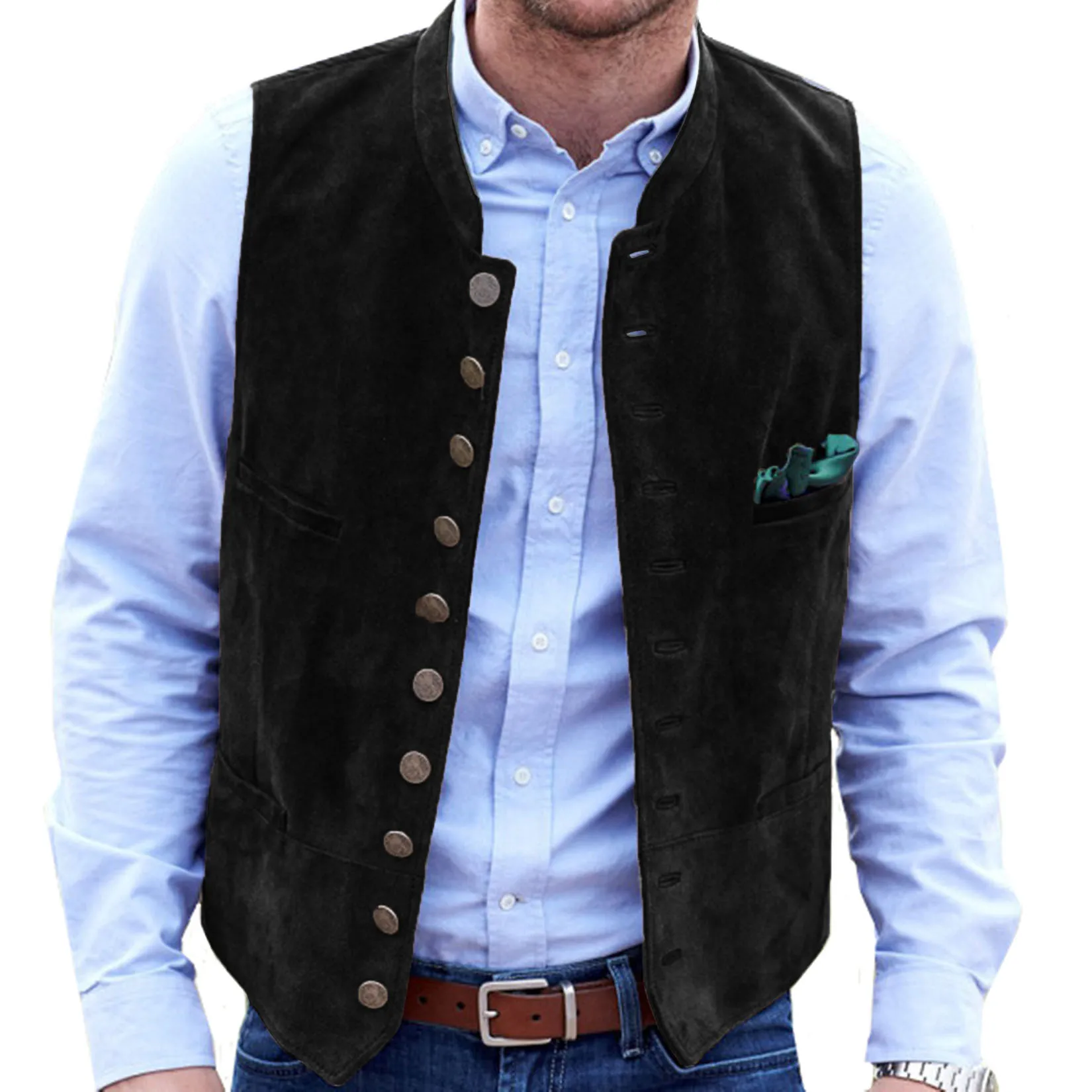 Men's Suit Vest Suede Jacket Retro Slim Fit Sleeveless Steampunk Vest for Men Waistcoat
Men's Suit Vest Suede Jacket Retro Slim Fit Sleeveless Steampunk Vest for Men Waistcoat