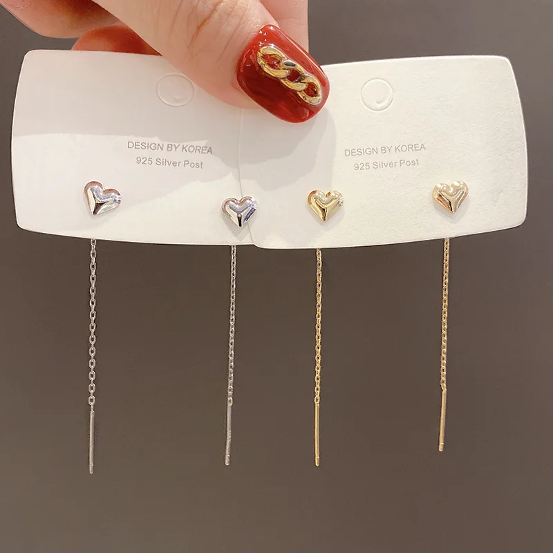 2022 Fashion Temperament Ins Gold Simple S925 Silver Needle Love Tassel Long Earrings for Women's Jewelry Wedding Party Gifts
2022 Fashion Temperament Ins Gold Simple S925 Silver Needle Love Tassel Long Earrings for Women's Jewelry Wedding Party Gifts