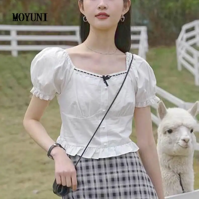 White Casual Elegant Blouses Women Summer 2021 Slim Designer Korean Style Sweet Top Black Bubble Sleeve High Street Shirts Beach
White Casual Elegant Blouses Women Summer 2021 Slim Designer Korean Style Sweet Top Black Bubble Sleeve High Street Shirts Beach