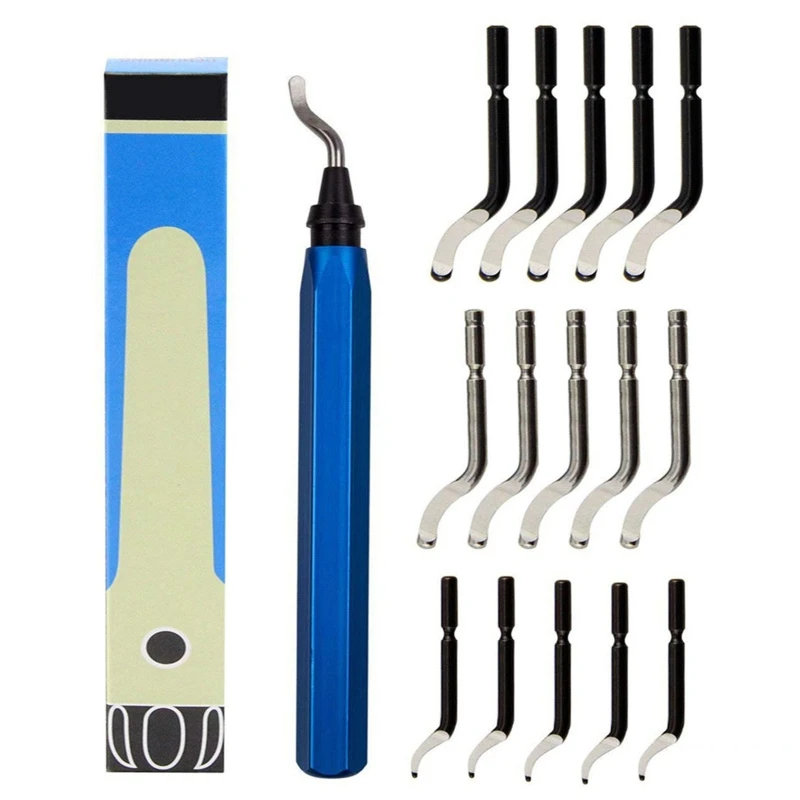 Инструмент для удаления заусенцев с ручкой с 15 вращающимися лезвиями из быстрорежущей стали, работает на металле, смоле, ПВХ, 3D печатные пластиковые края, медная смола, художественная работа
Инструмент для удаления заусенцев с ручкой с 15 вращающимися лезвиями из быстрорежущей стали, работает на металле, смоле, ПВХ, 3D печатные пластиковые края, медная смола, художественная работа