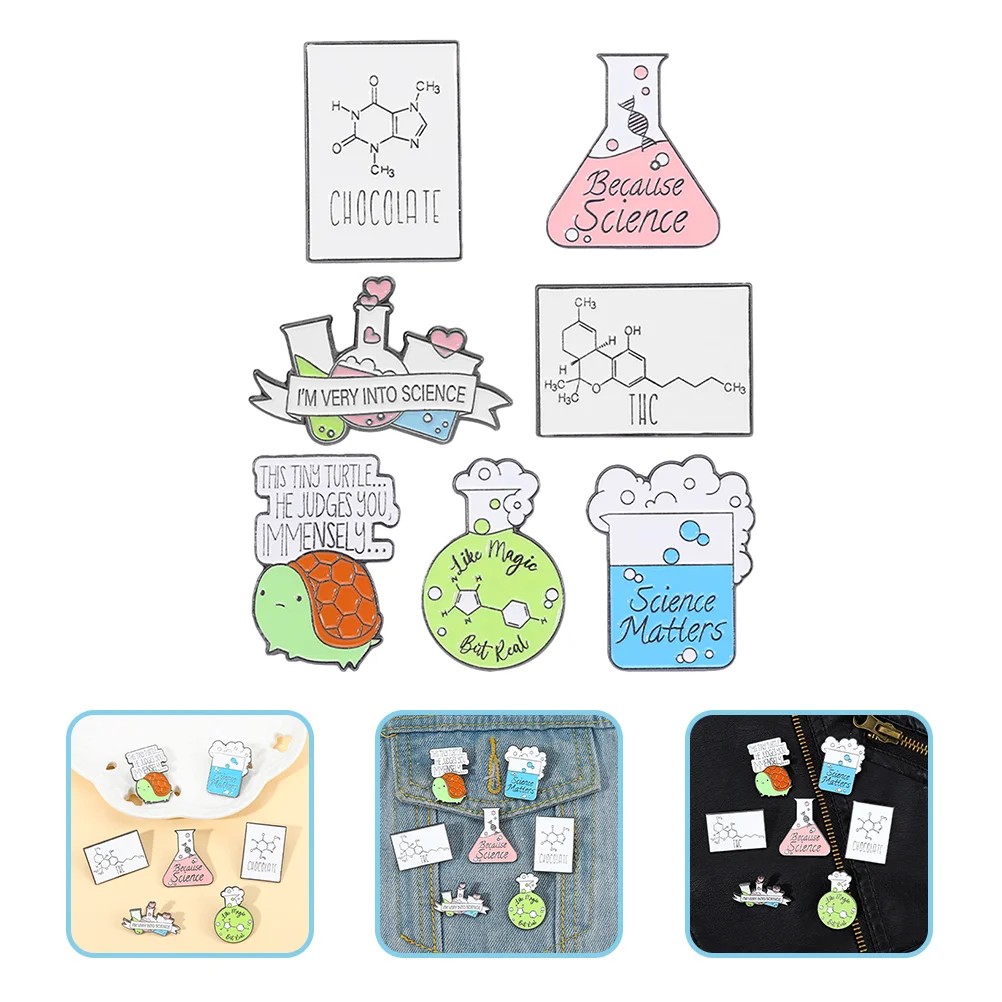 7 Pcs Enamel Pin Brooch Clothes Brooches Women Clothing Badge Women's Backpack Suit Brooch Pin Decorate Science Experiment Badge
7 Pcs Enamel Pin Brooch Clothes Brooches Women Clothing Badge Women's Backpack Suit Brooch Pin Decorate Science Experiment Badge