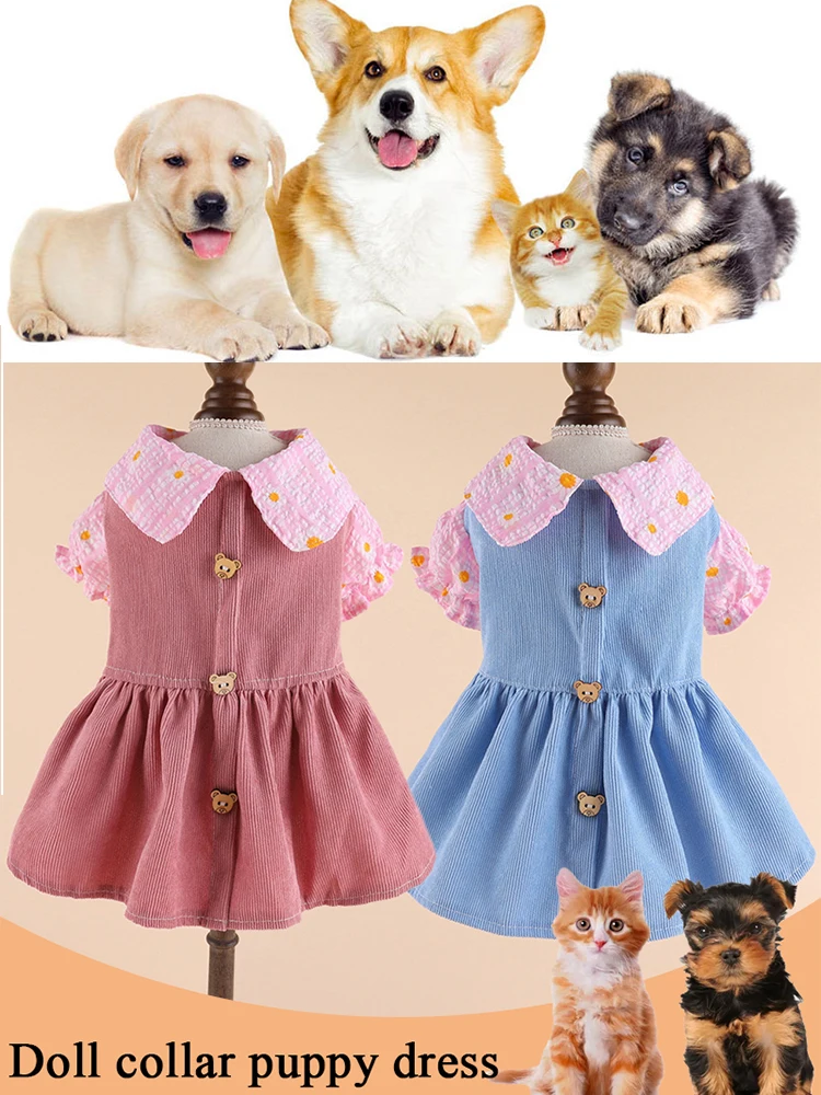 Summer Pet Clothes Dog Dress For Dogs Skirt Princess With Towing Buckle Classic Corduroy Dress Teddy Bears Coat Pet Skirt
Summer Pet Clothes Dog Dress For Dogs Skirt Princess With Towing Buckle Classic Corduroy Dress Teddy Bears Coat Pet Skirt