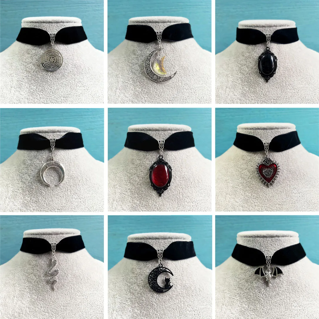 Gothic Vampire Cameo Pendant Choker Velvet Necklace For Women Fashion Pagan Witchcraft Jewelry Girls Gifts Creative Choker 2023
Gothic Vampire Cameo Pendant Choker Velvet Necklace For Women Fashion Pagan Witchcraft Jewelry Girls Gifts Creative Choker 2023