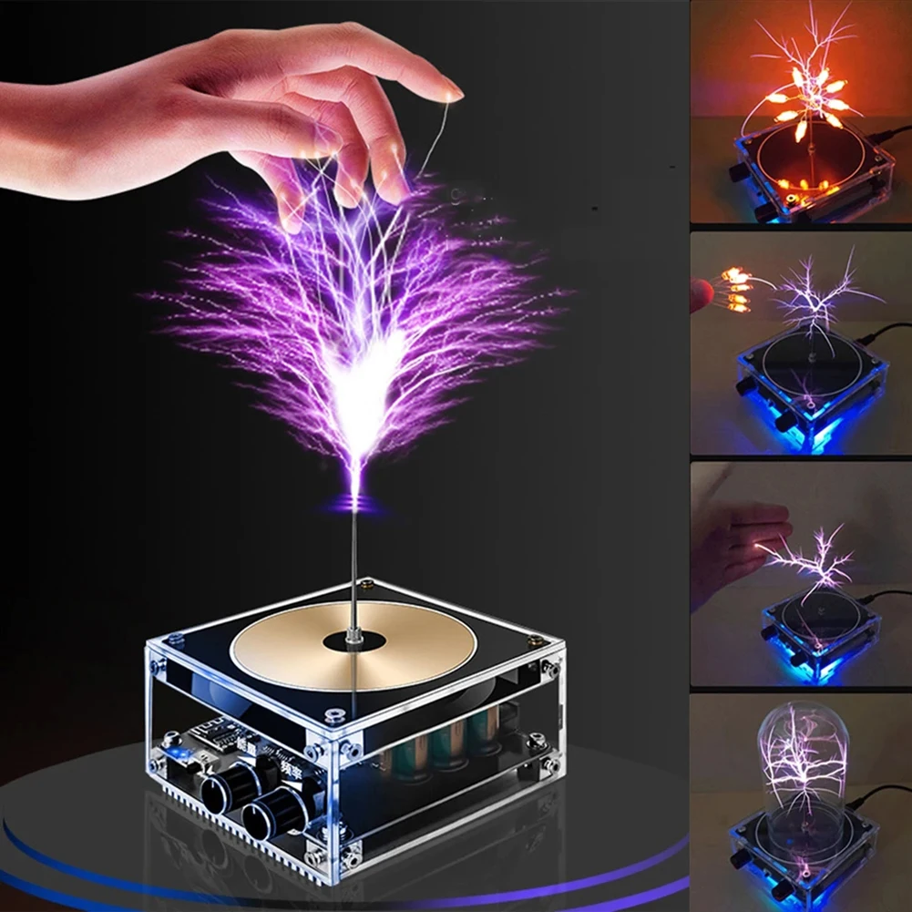 Mini Tesla Coil Speaker Bluetooth-compatible Music High Power Voltage Pulse Electric Arc Generator Artificial Lightning Speaker
Mini Tesla Coil Speaker Bluetooth-compatible Music High Power Voltage Pulse Electric Arc Generator Artificial Lightning Speaker