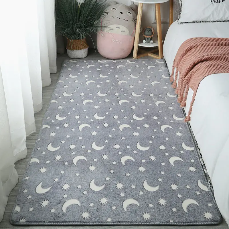 

Yinzam Thick Luminous Plush Carpet for Living Room Cute Room Decor Bedrooom Carpets Decoration Home Floor Mats Soft Area Rug
