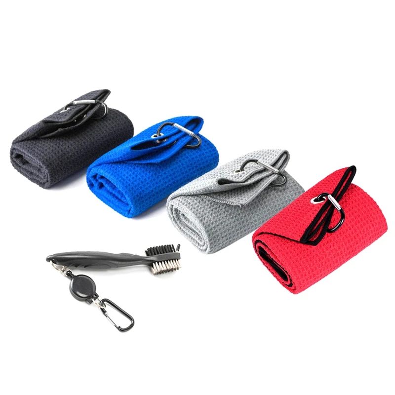 1 Set Microfiber Golf Towel Golf Double Sided Cleaning Brush With Carabiner To Cleaning For Golfers,16X24 Inches
1 Set Microfiber Golf Towel Golf Double Sided Cleaning Brush With Carabiner To Cleaning For Golfers,16X24 Inches