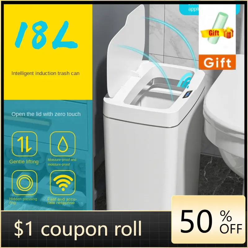 Мусорная корзина с умным датчиком, 15/18 л 
Мусорная корзина с умным датчиком, 15/18 л