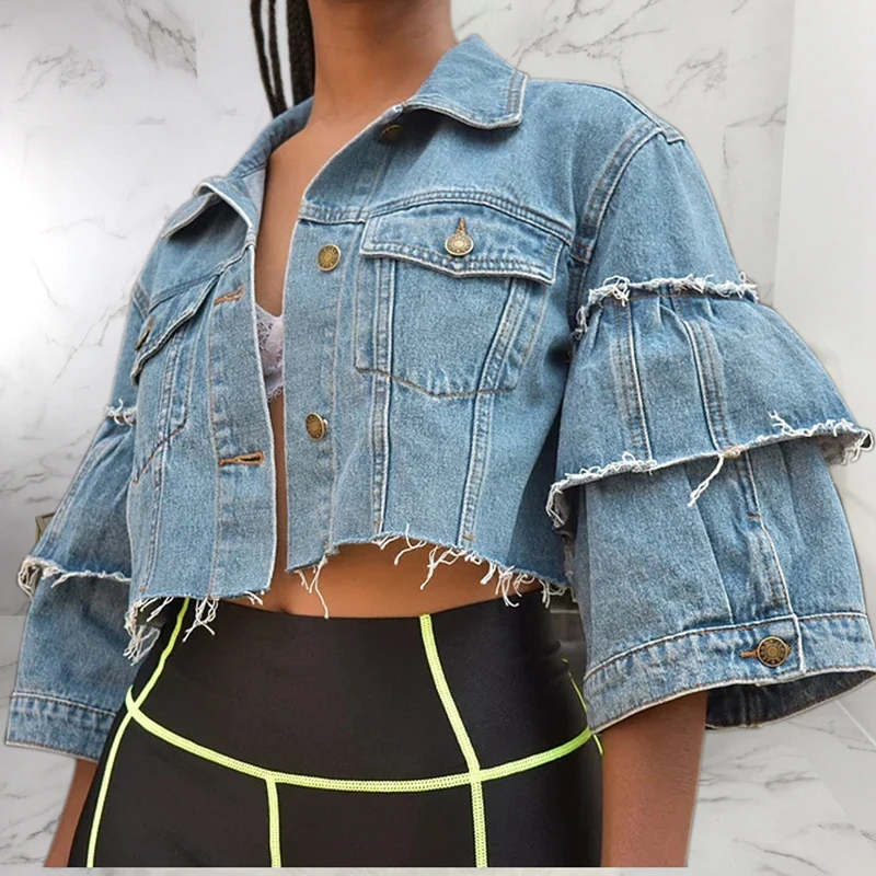 Sexy Fashion Tassel Denim Jackets Women Hole Boyfriend Style Long Sleeve Vintage Jean Jacket Denim Loose Autumn Short Denim Coat
Sexy Fashion Tassel Denim Jackets Women Hole Boyfriend Style Long Sleeve Vintage Jean Jacket Denim Loose Autumn Short Denim Coat