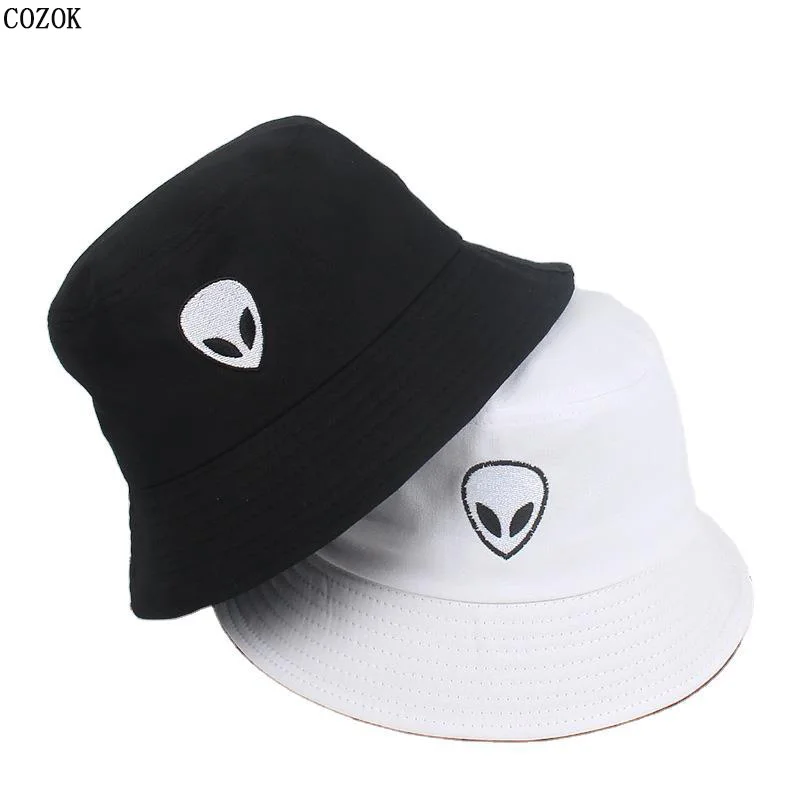 The New Women Men Alien Embroidery Trend Hip Hop Bucket Hat Summer Sun Protection Cotton Cap Fine Workmanship Fashion Wild Gorra
The New Women Men Alien Embroidery Trend Hip Hop Bucket Hat Summer Sun Protection Cotton Cap Fine Workmanship Fashion Wild Gorra