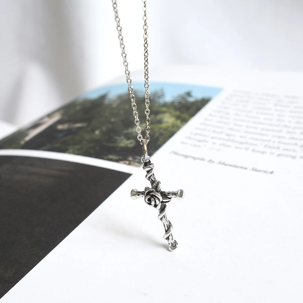 Silver 925 Real 100% Necklace for Women Jewelry Vintage Rose Cross Sterling 925 Silver Original Neck Necklace for Teens
Silver 925 Real 100% Necklace for Women Jewelry Vintage Rose Cross Sterling 925 Silver Original Neck Necklace for Teens