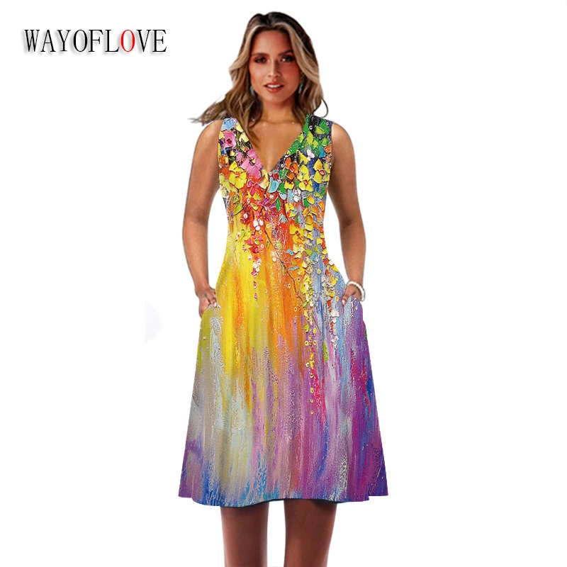 WAYOFLOVE Summer Elegant Woman Midi Dress Vintage Casual Beach Party Holiday Sleeveless Print Vestidos Party V Neck Slim Dresses
WAYOFLOVE Summer Elegant Woman Midi Dress Vintage Casual Beach Party Holiday Sleeveless Print Vestidos Party V Neck Slim Dresses