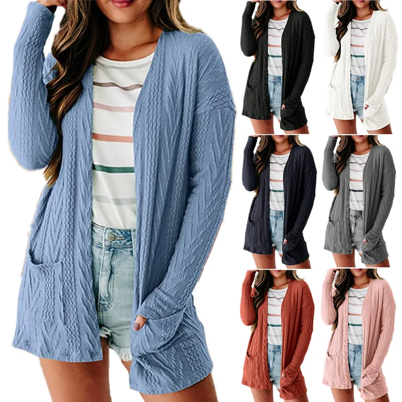 Autumn and Winter 2022 New Women's Solid Loose Pocket Fashion Splice Sweater Knitted Long Sleeve Cardigan
Autumn and Winter 2022 New Women's Solid Loose Pocket Fashion Splice Sweater Knitted Long Sleeve Cardigan