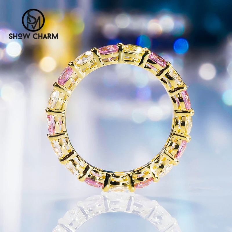 Luxury Golden Ring Female Slender Pink High Carbon Diamond Line S925 Sterling Silver Gold Plated Ring For Women Fine Jewelry
Luxury Golden Ring Female Slender Pink High Carbon Diamond Line S925 Sterling Silver Gold Plated Ring For Women Fine Jewelry